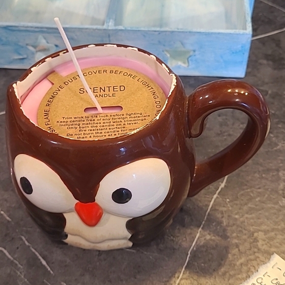 Handcrafted Candle in Owl Coffee Cup - Picture 5 of 6